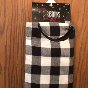 The Christmas Shoppe Buffalo Plaid Black and White Christmas Tree Skirt